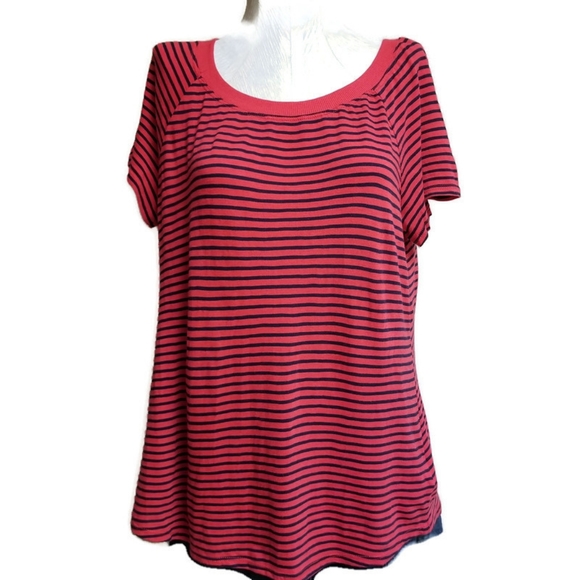 Anthropologie Red and Blue Striped Shirt - Picture 3 of 7